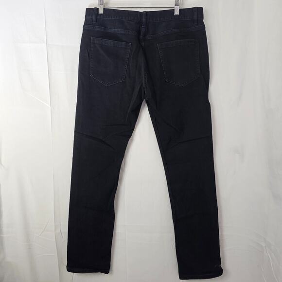 A-Frame Jeans Mens Tag 34x32 Act 35x30 Slim Leg Black Stretch Denim Pants - Picture 5 of 12
